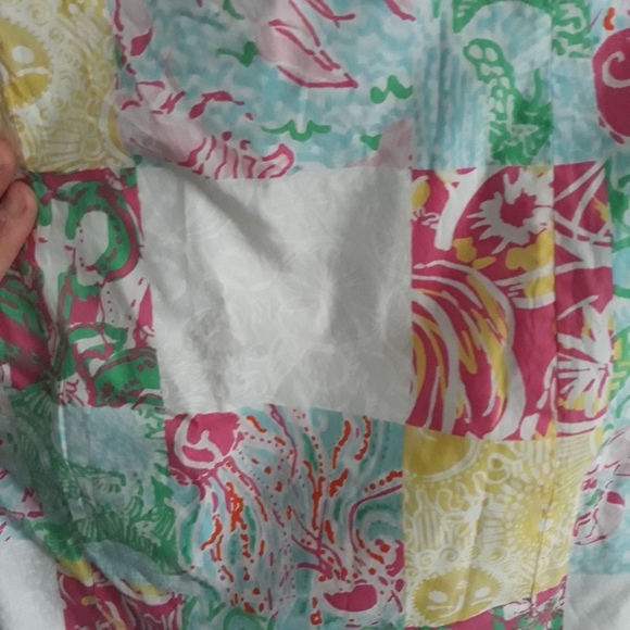 Lilly Pulitzer Franco Strapless Patchwork Dress size 0 - Picture 6 of 7